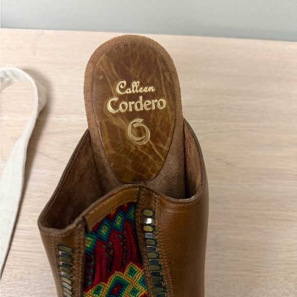 Colleen Cordero Brown Suede Wood Heel Boho Clog, Very Good Condition, Size 8 - Picture 9 of 12